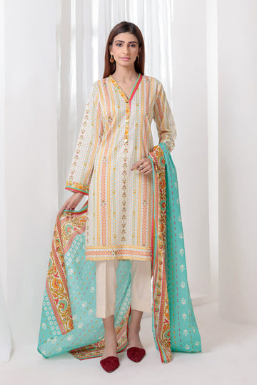 Bonanza Satrangi Sky Blue Lawn Suit Ask222p16 Eid Pret 2022 Online Shopping